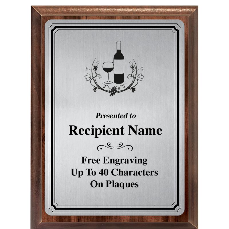 6X8 SLVR TRIO PLT WOOD PLQ