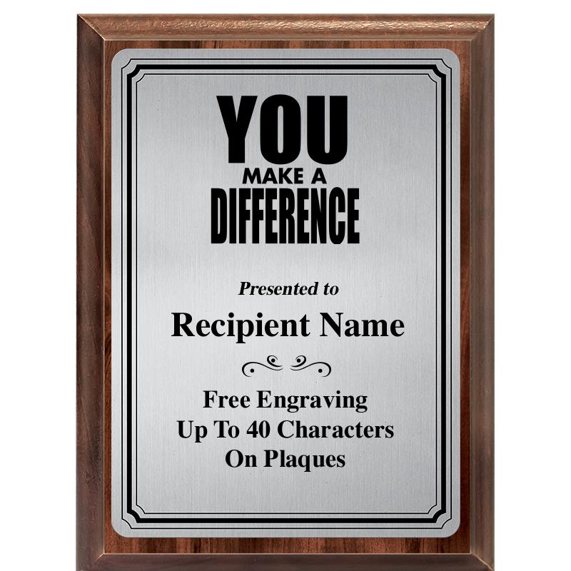 6X8 SLVR TRIO PLT WOOD PLQ