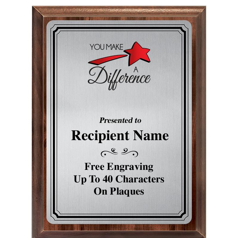 6X8 SLVR TRIO PLT WOOD PLQ