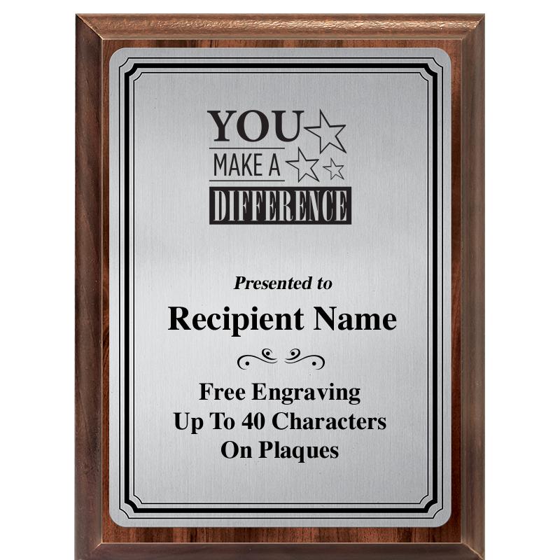 6X8 SLVR TRIO PLT WOOD PLQ