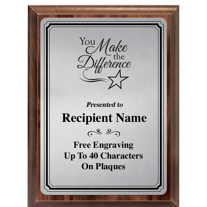 6X8 SLVR TRIO PLT WOOD PLQ