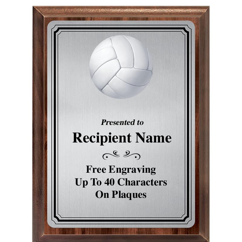 6X8 SLVR TRIO PLT WOOD PLQ