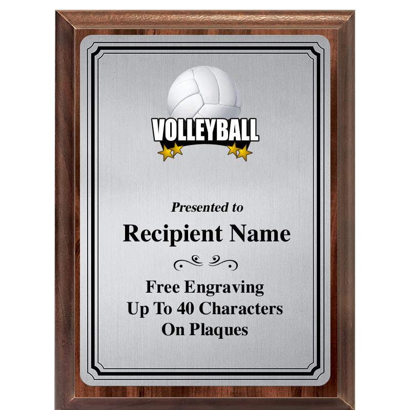 6X8 SLVR TRIO PLT WOOD PLQ