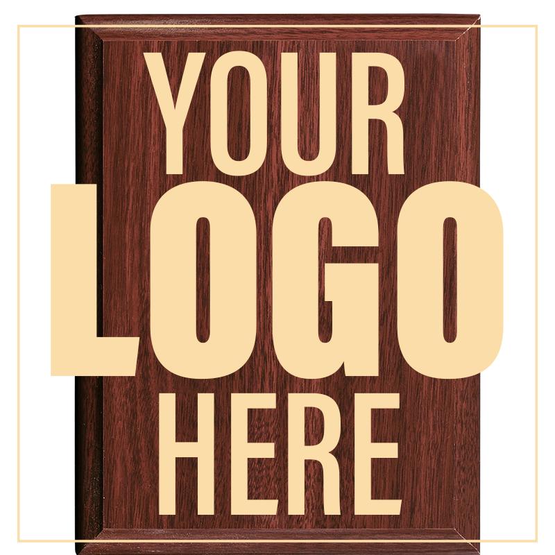 6"X8"CLASSIC WD PLQ W CLR PLT