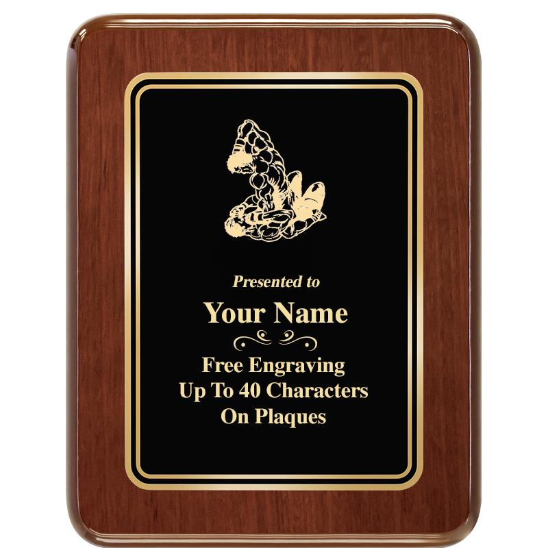 7X9 BLK MTL PLT CHATOYANT WLNT