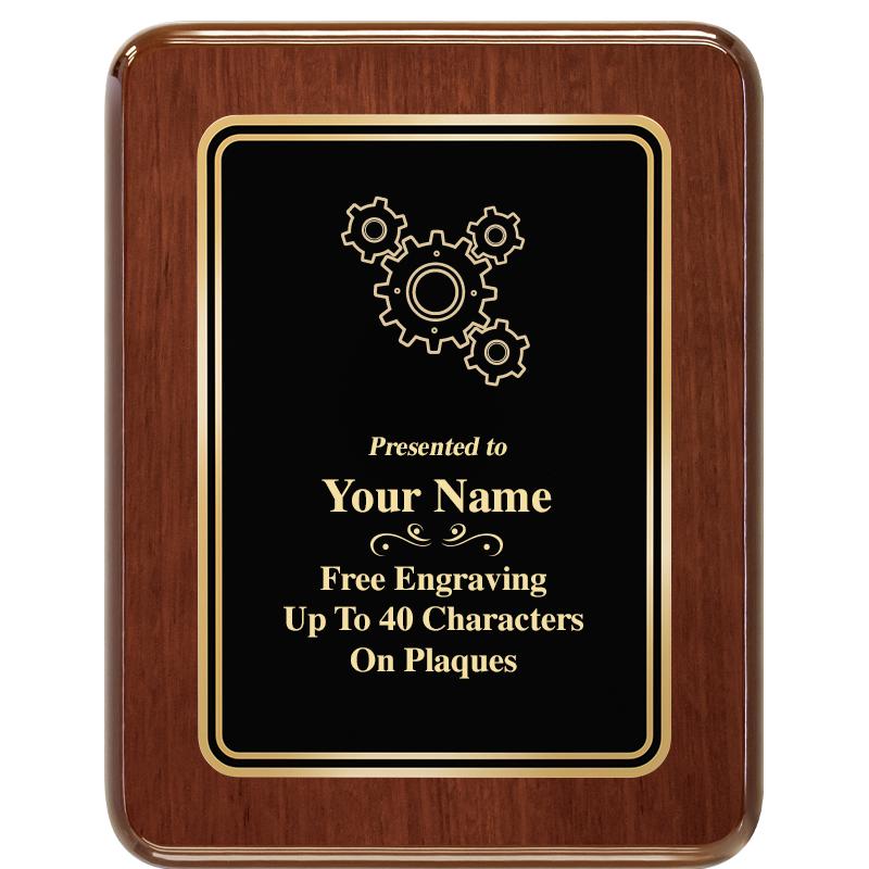 7X9 BLK MTL PLT CHATOYANT WLNT