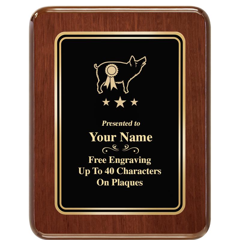 7X9 BLK MTL PLT CHATOYANT WLNT