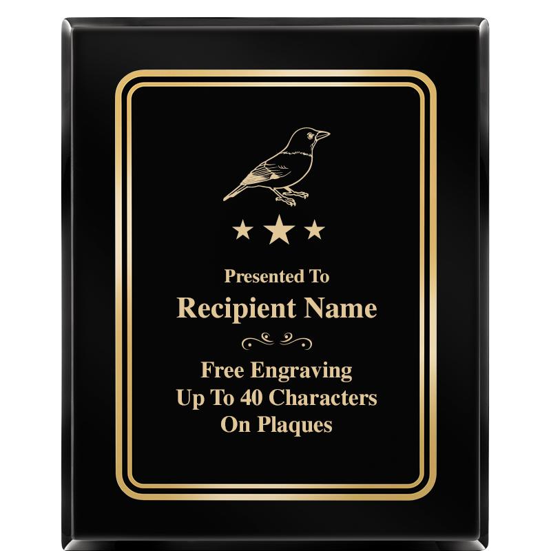 8" X 10" EBONY HERITAGE PLAQUE