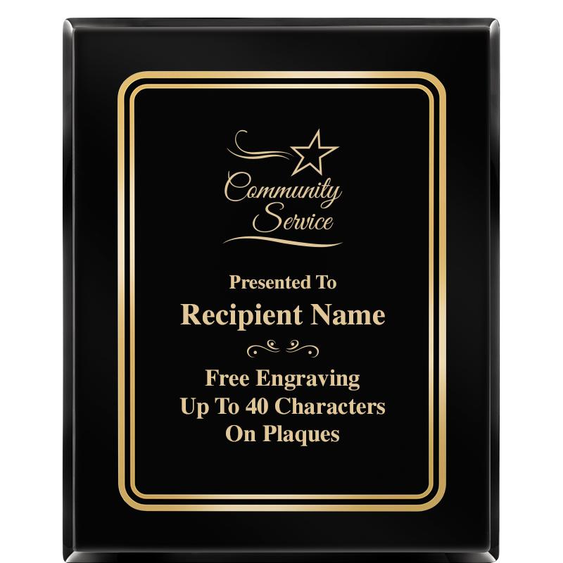 8" X 10" EBONY HERITAGE PLAQUE