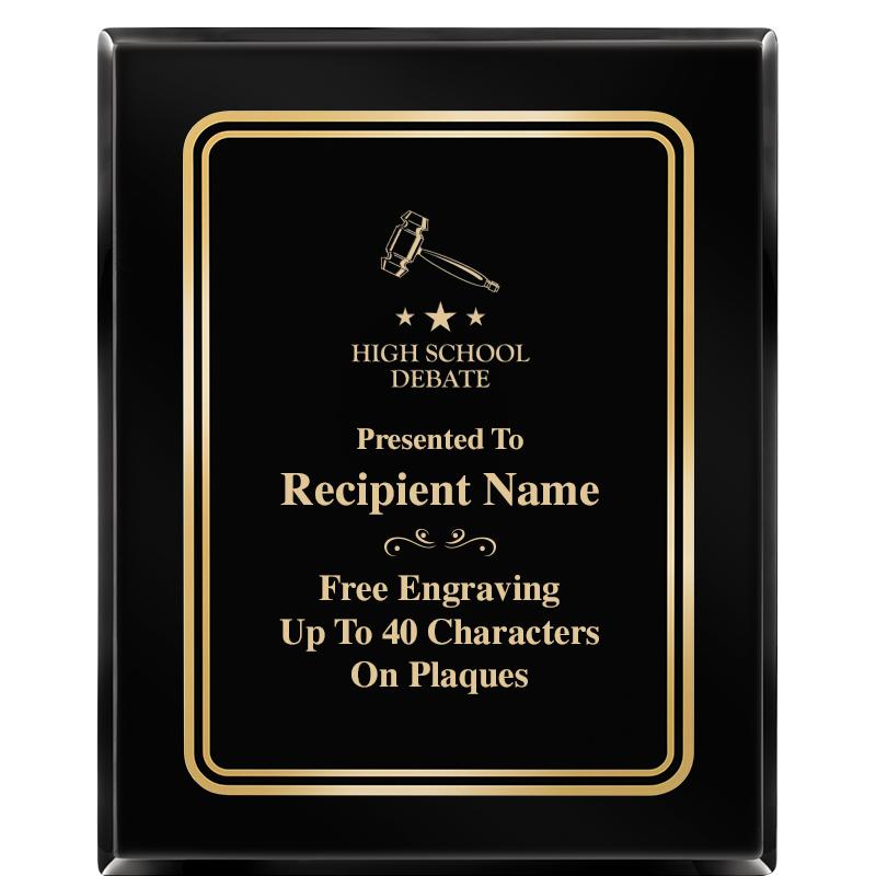 8" X 10" EBONY HERITAGE PLAQUE