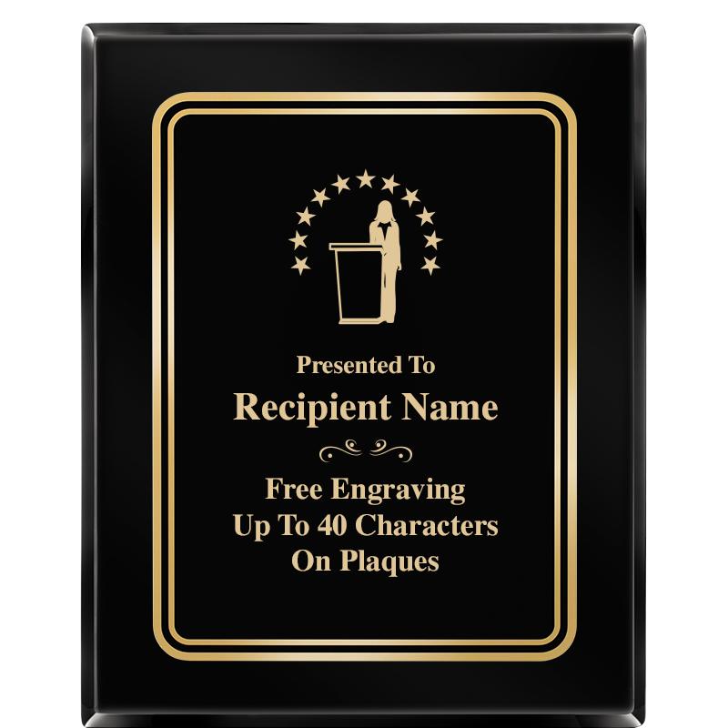 8" X 10" EBONY HERITAGE PLAQUE