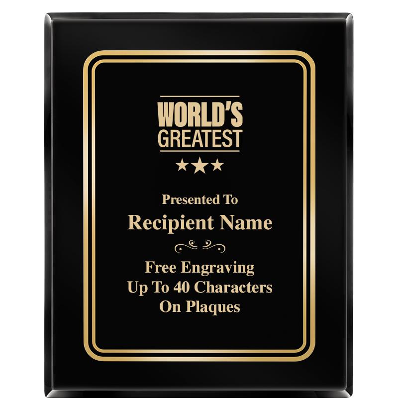 8" X 10" EBONY HERITAGE PLAQUE