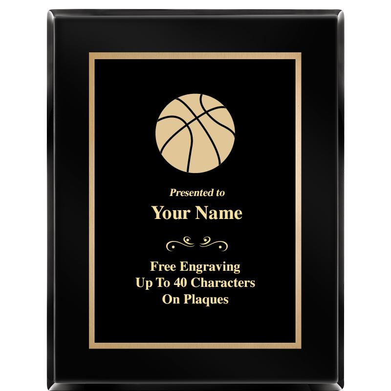 7X9 BLACK METAL PLT EBONY PLQ