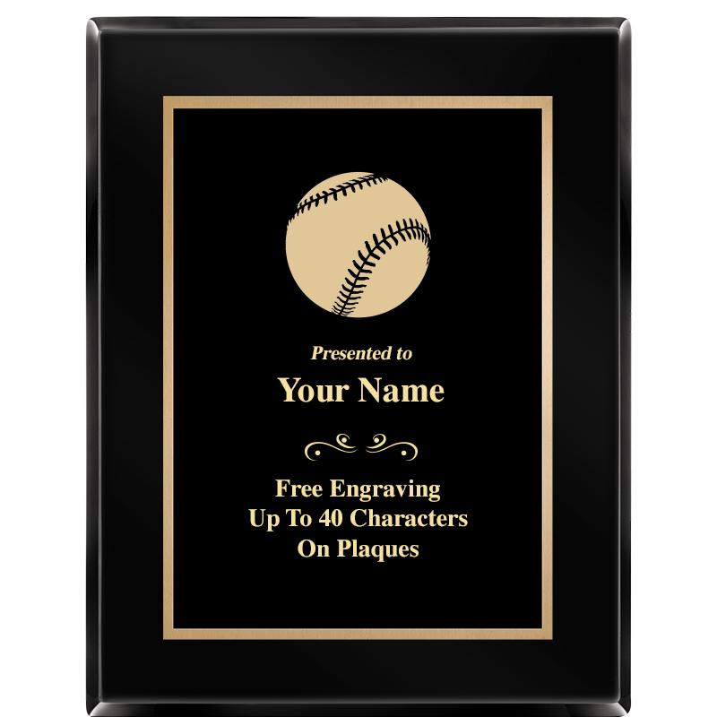 7X9 BLACK METAL PLT EBONY PLQ