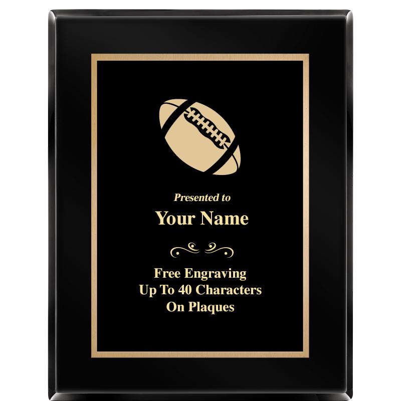 7X9 BLACK METAL PLT EBONY PLQ