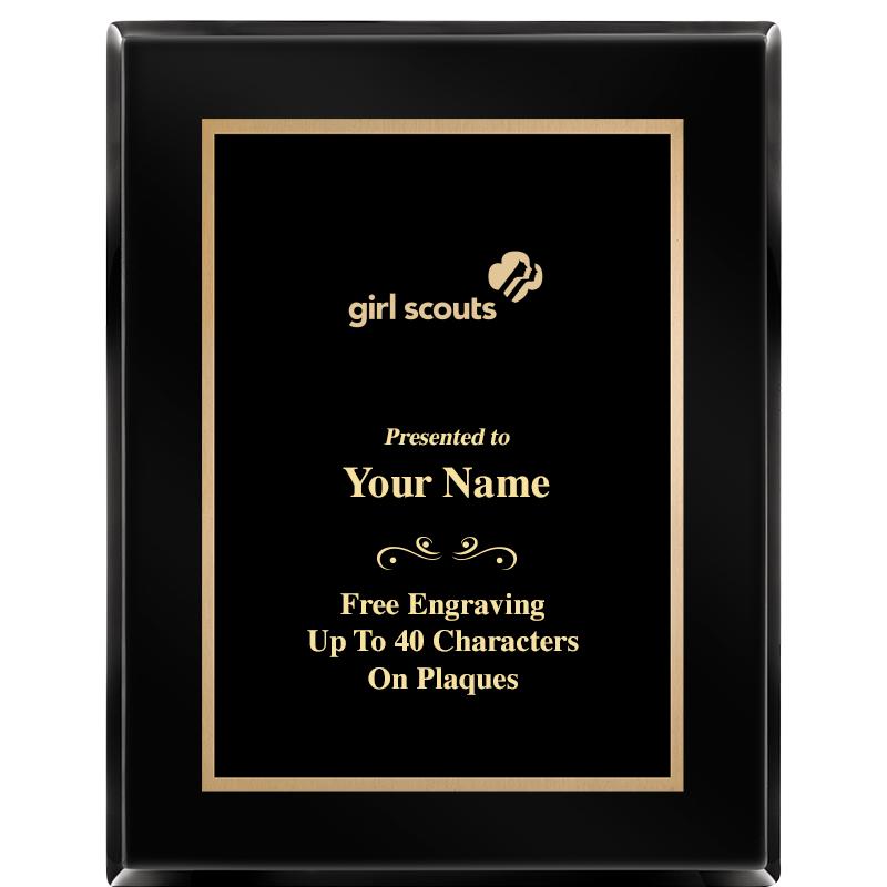 7X9 BLACK METAL PLT EBONY PLQ