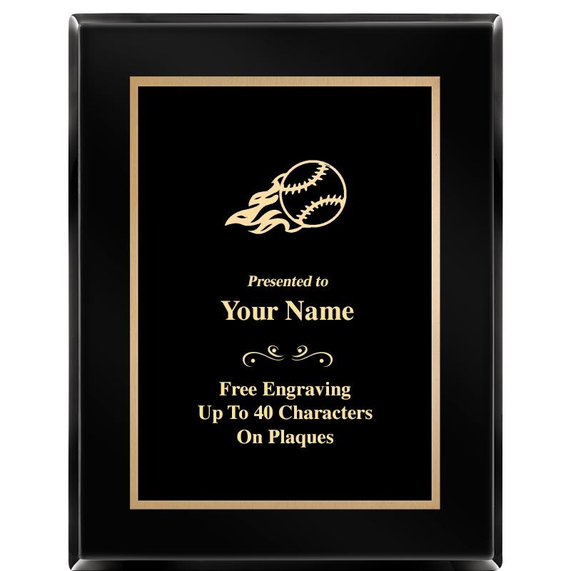 7X9 BLACK METAL PLT EBONY PLQ