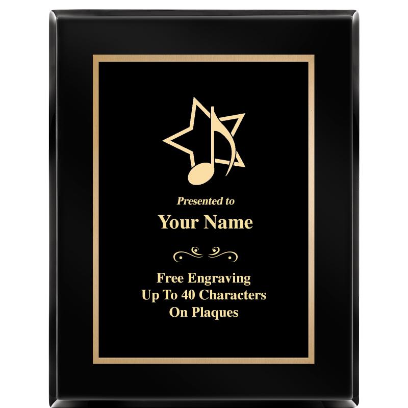 7X9 BLACK METAL PLT EBONY PLQ