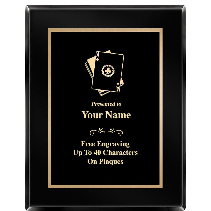 7X9 BLACK METAL PLT EBONY PLQ