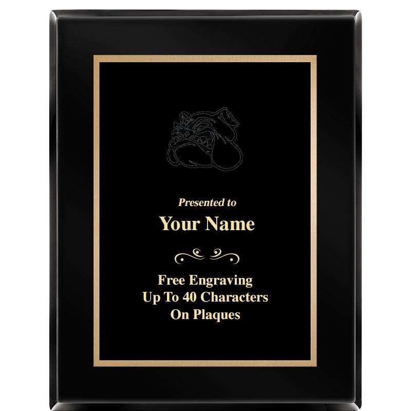 7X9 BLACK METAL PLT EBONY PLQ