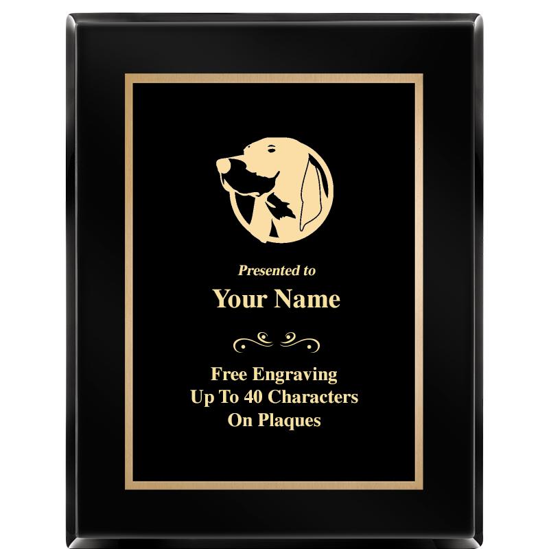 7X9 BLACK METAL PLT EBONY PLQ