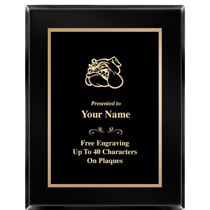 7X9 BLACK METAL PLT EBONY PLQ