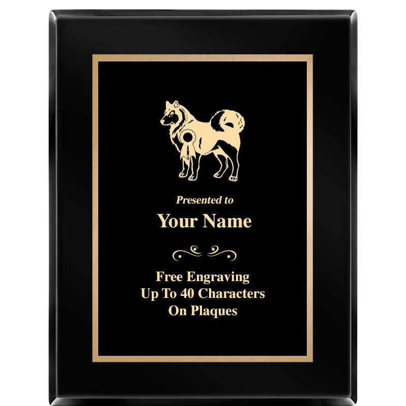 7X9 BLACK METAL PLT EBONY PLQ