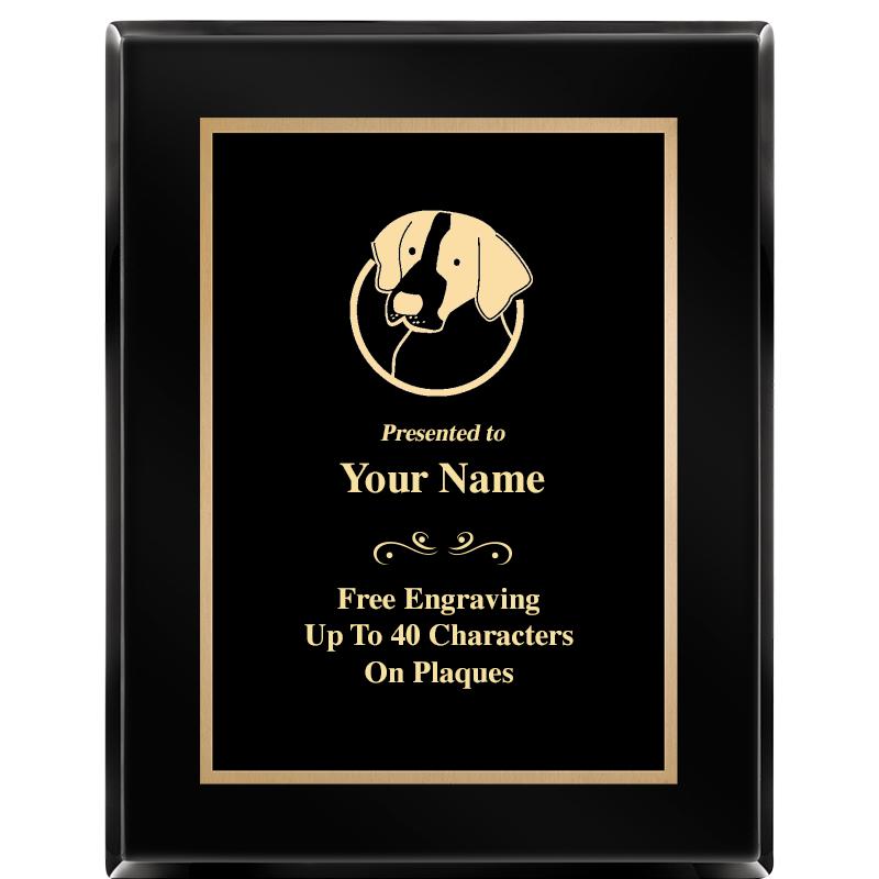 7X9 BLACK METAL PLT EBONY PLQ