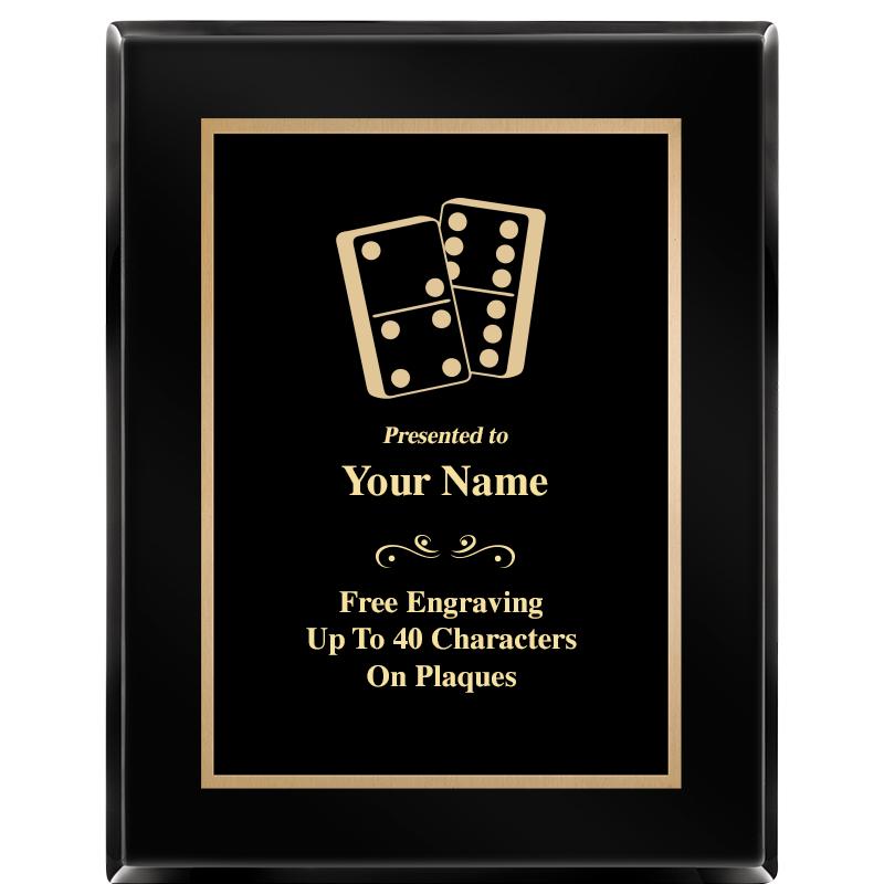 7X9 BLACK METAL PLT EBONY PLQ