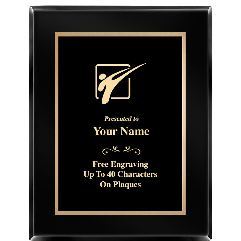 7X9 BLACK METAL PLT EBONY PLQ