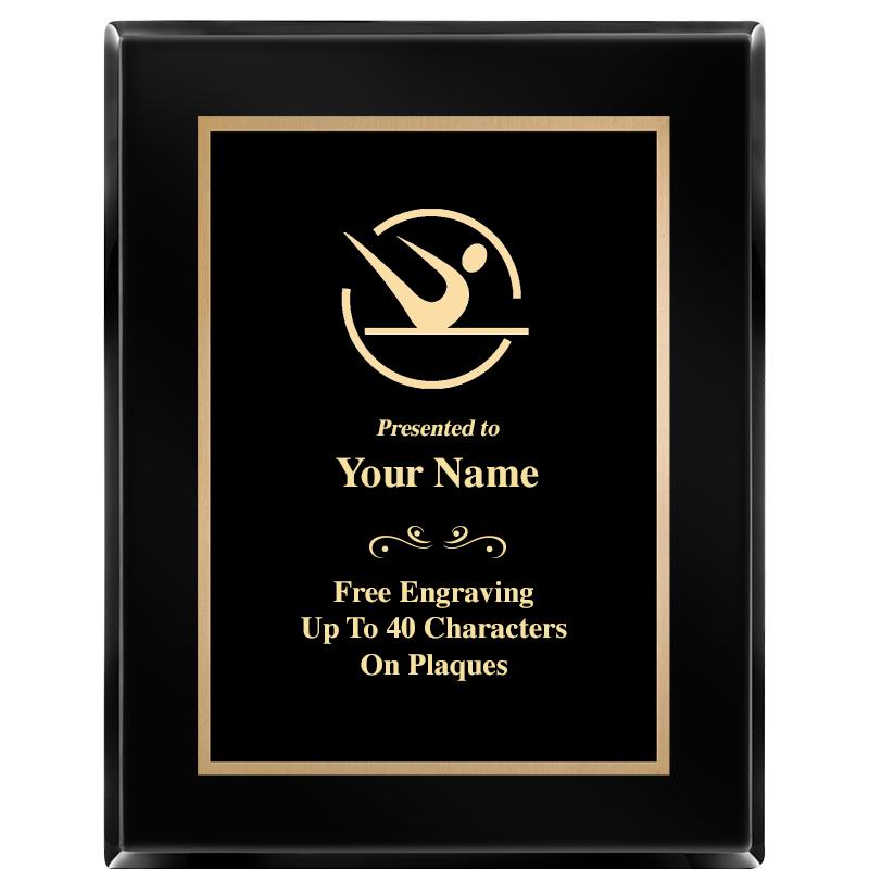 7X9 BLACK METAL PLT EBONY PLQ