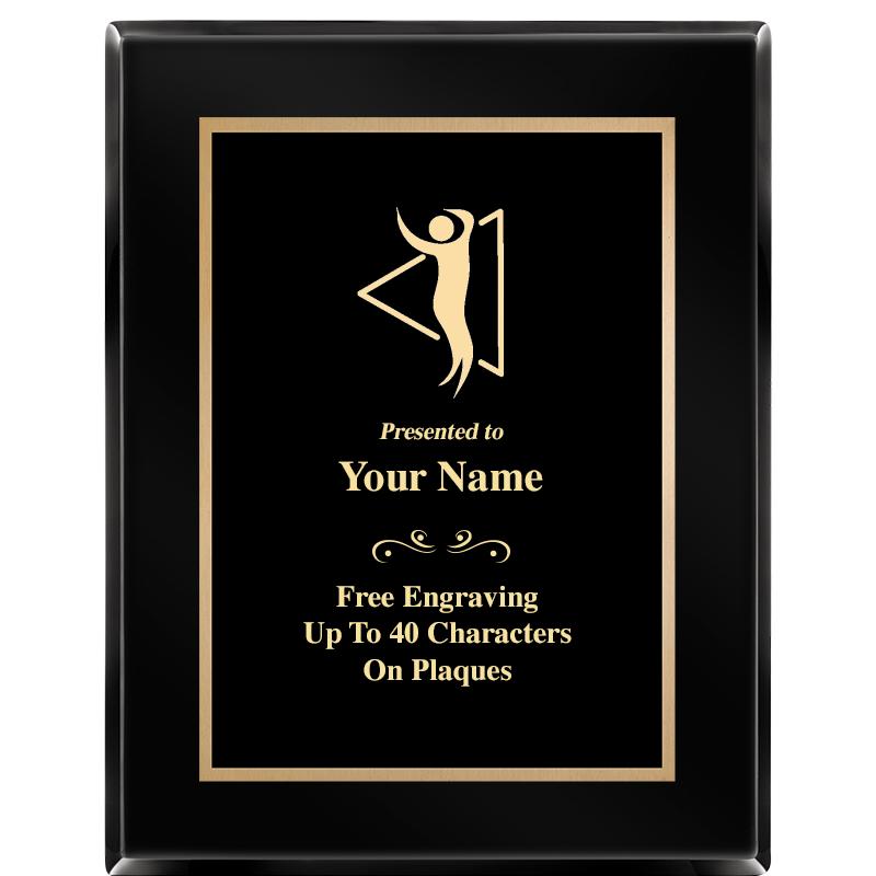 7X9 BLACK METAL PLT EBONY PLQ