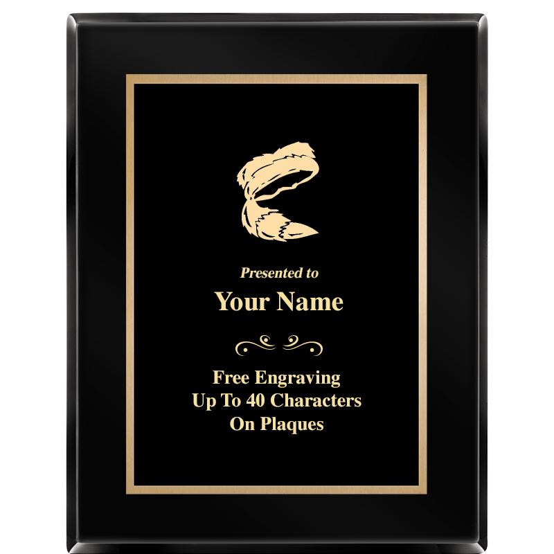 7X9 BLACK METAL PLT EBONY PLQ