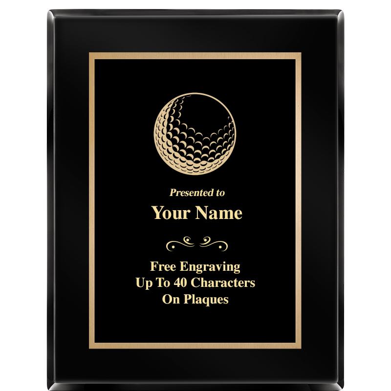 7X9 BLACK METAL PLT EBONY PLQ