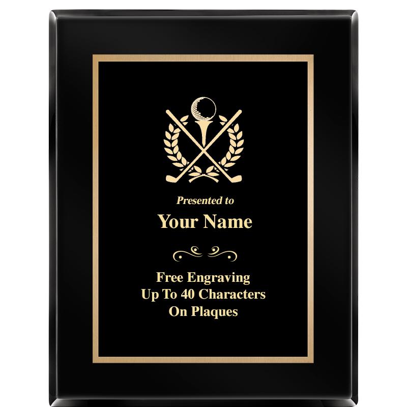 7X9 BLACK METAL PLT EBONY PLQ