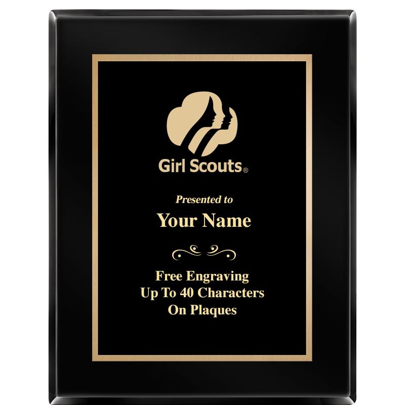 7X9 BLACK METAL PLT EBONY PLQ