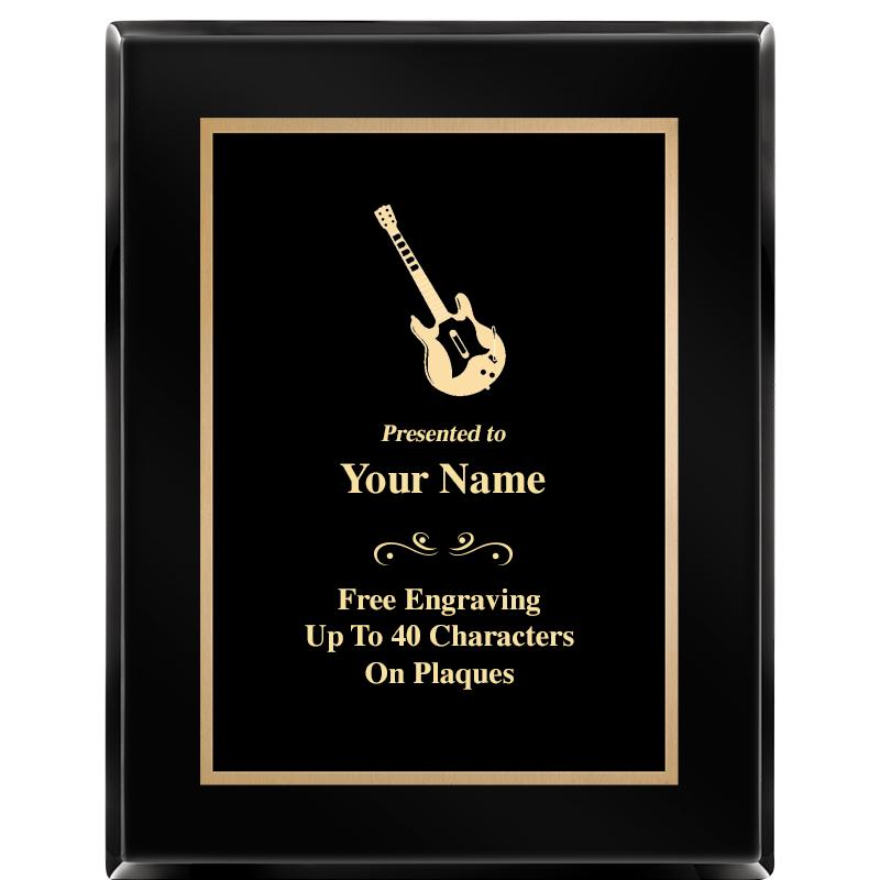 7X9 BLACK METAL PLT EBONY PLQ