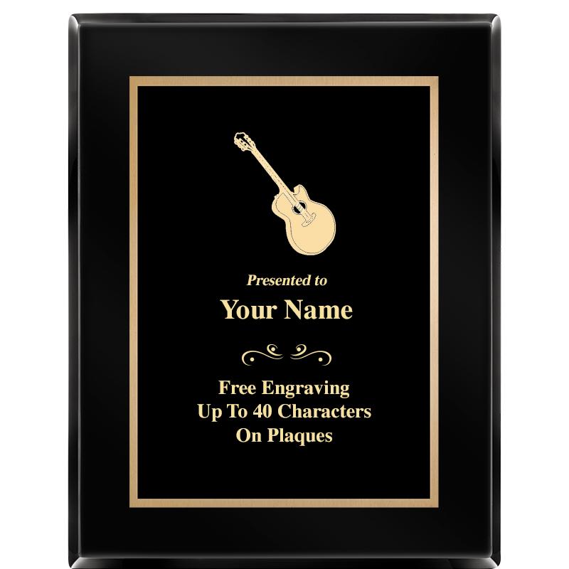 7X9 BLACK METAL PLT EBONY PLQ