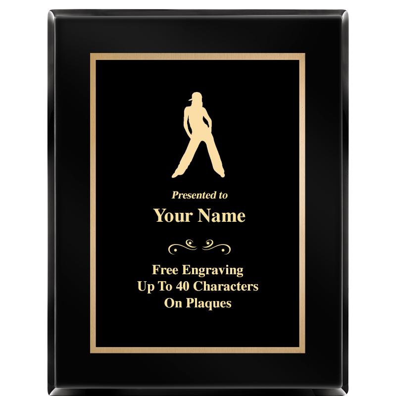 7X9 BLACK METAL PLT EBONY PLQ