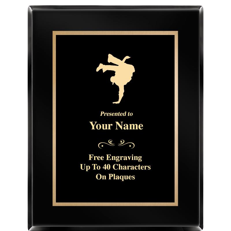 7X9 BLACK METAL PLT EBONY PLQ