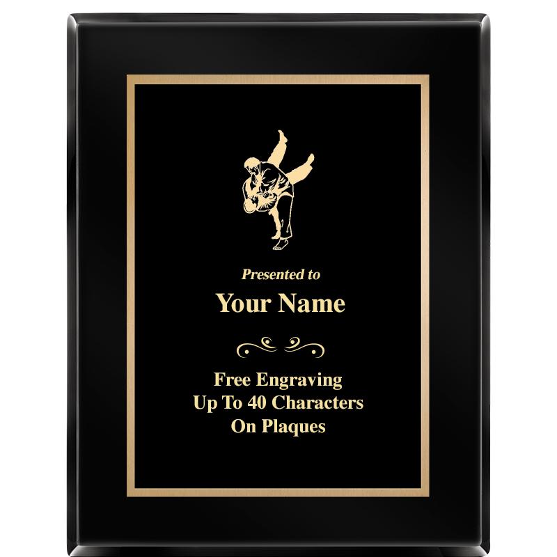 7X9 BLACK METAL PLT EBONY PLQ