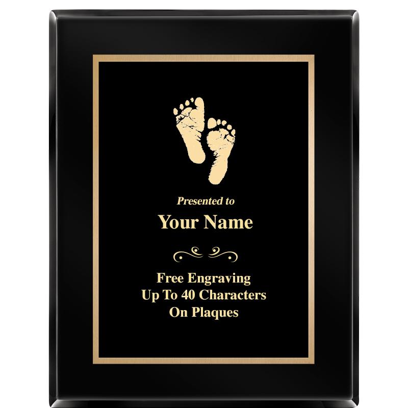 7X9 BLACK METAL PLT EBONY PLQ