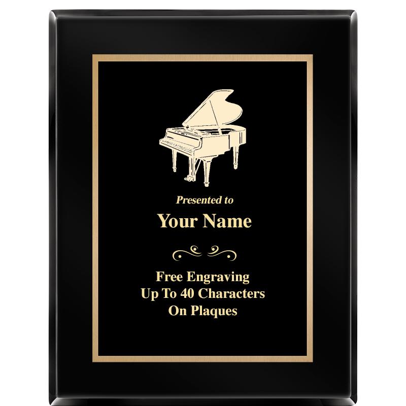 7X9 BLACK METAL PLT EBONY PLQ