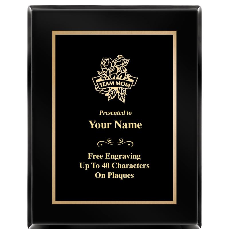 7X9 BLACK METAL PLT EBONY PLQ