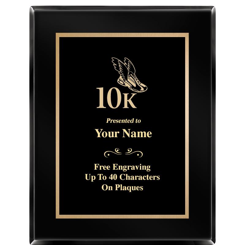 7X9 BLACK METAL PLT EBONY PLQ