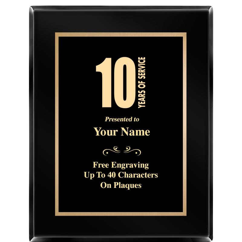 7X9 BLACK METAL PLT EBONY PLQ