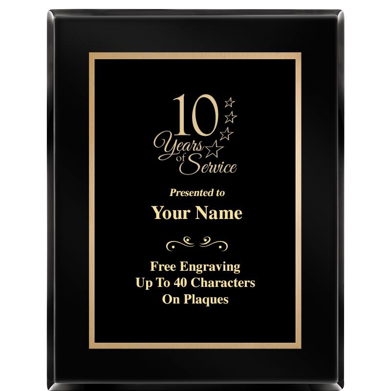 7X9 BLACK METAL PLT EBONY PLQ