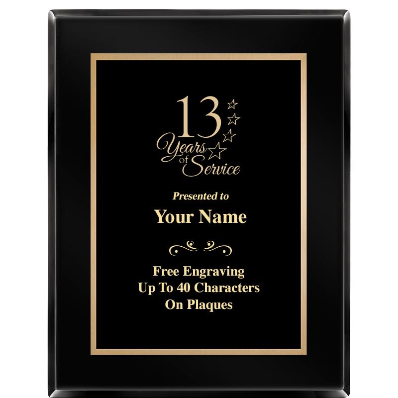 7X9 BLACK METAL PLT EBONY PLQ