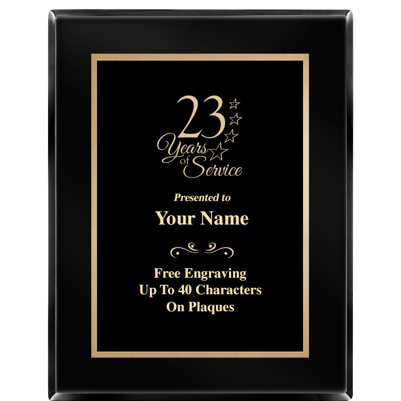 7X9 BLACK METAL PLT EBONY PLQ