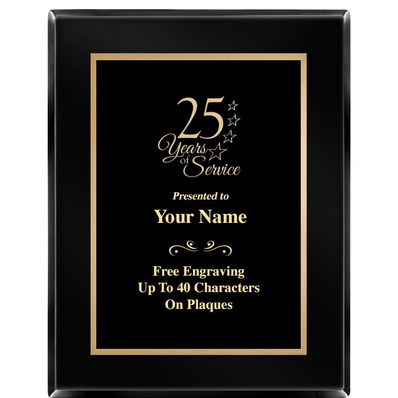 7X9 BLACK METAL PLT EBONY PLQ